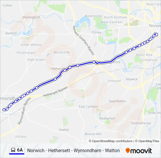 6A Bus Line Map