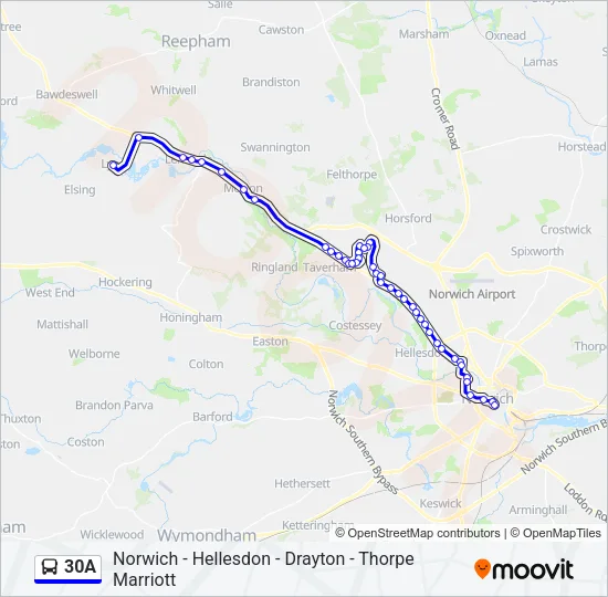 30A Bus Line Map