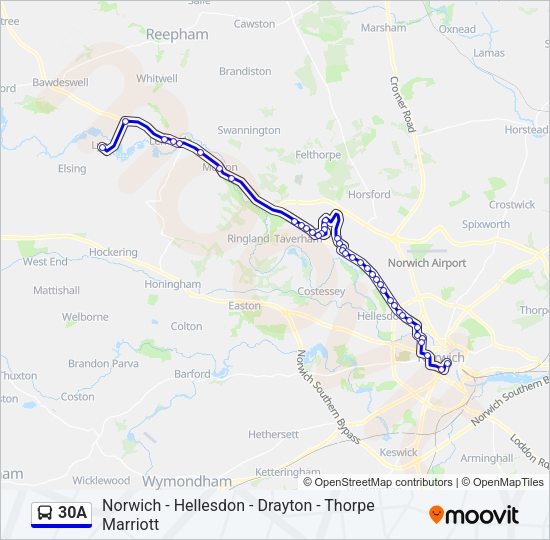 30A Bus Line Map