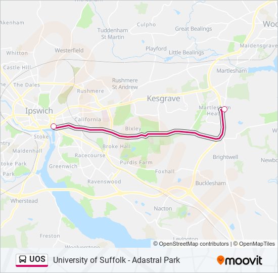 UOS bus Line Map