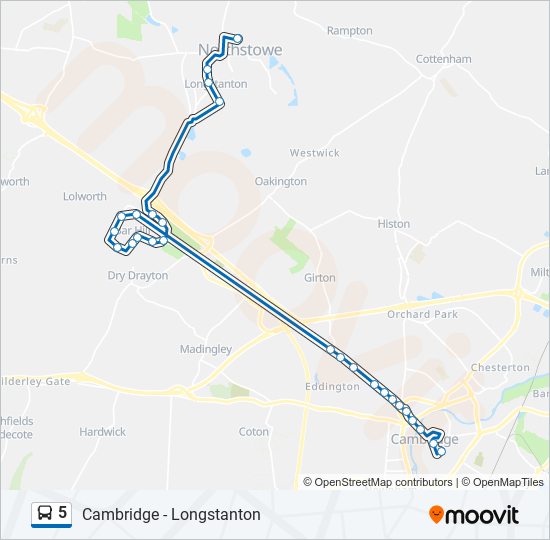 5 Bus Line Map