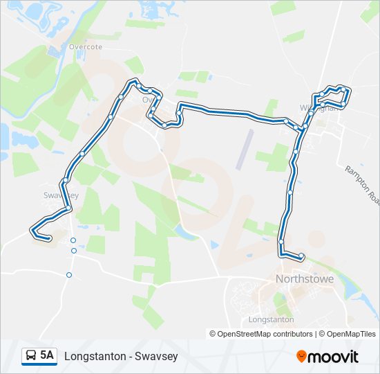 5A bus Line Map