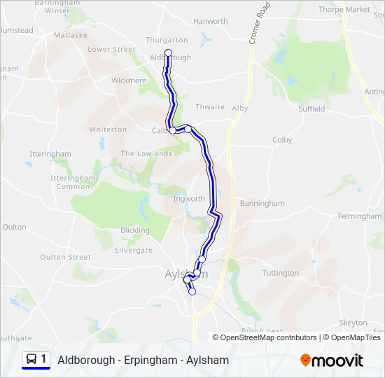 1 Bus Line Map
