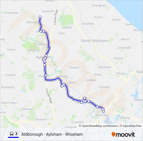 3 Bus Line Map