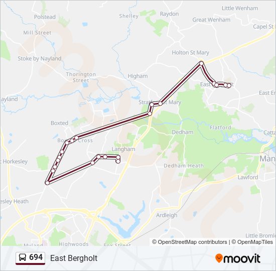 694 Bus Line Map