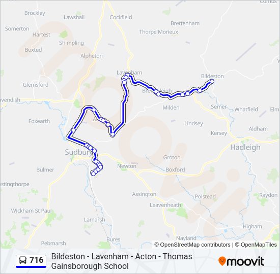 716 Bus Line Map