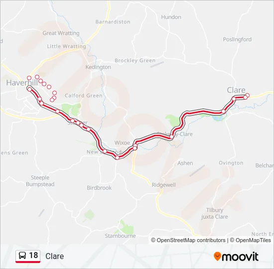 18 Bus Line Map