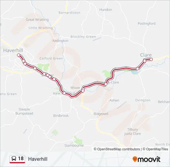 18 Bus Line Map