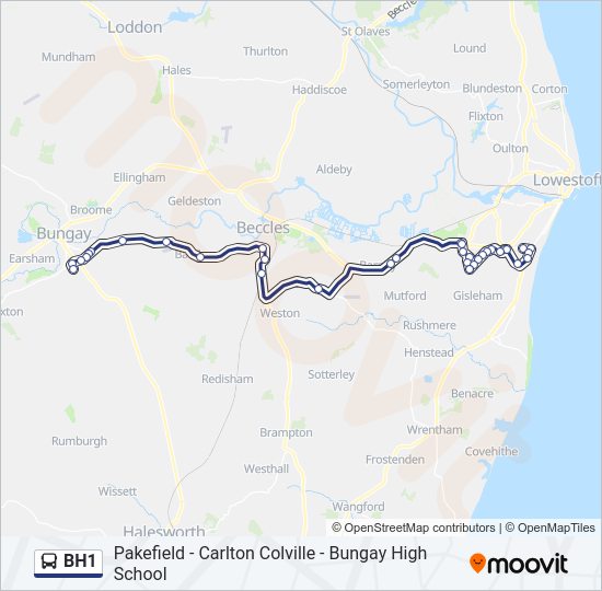 BH1 Bus Line Map