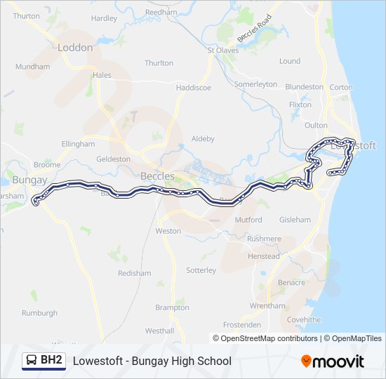 BH2 Bus Line Map