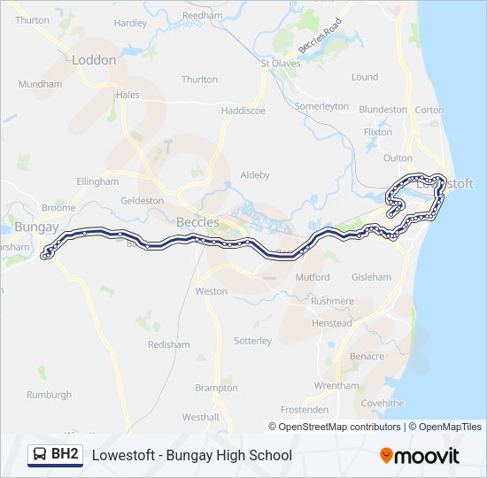 BH2 Bus Line Map