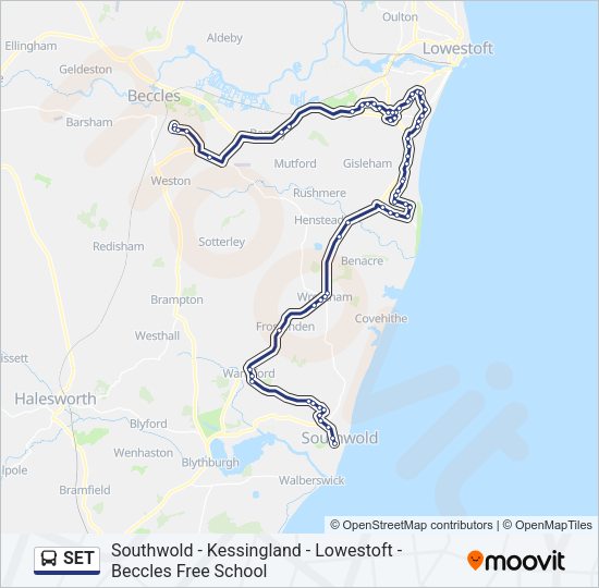 SET Bus Line Map