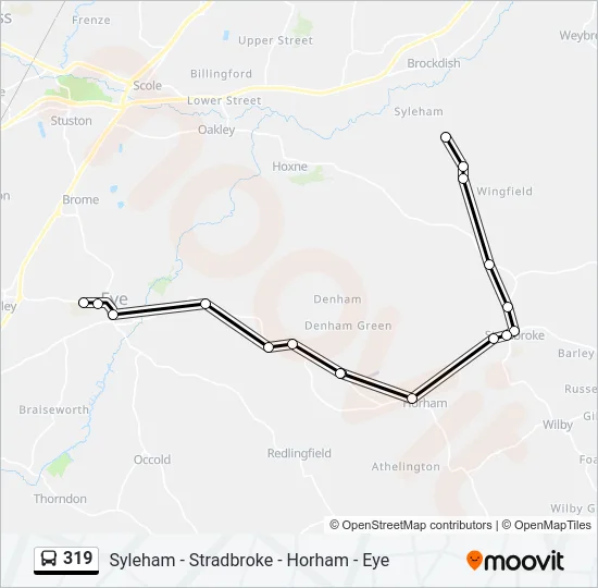 319 Route: Schedules, Stops & Maps - Eye (Updated)