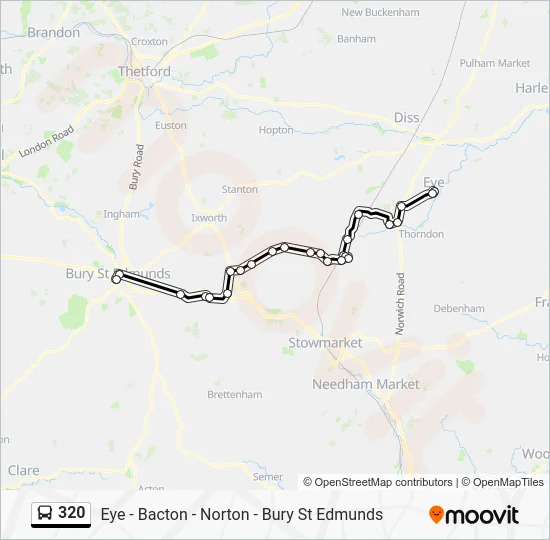 320 Route: Schedules, Stops & Maps - Bury St Edmunds (Updated)