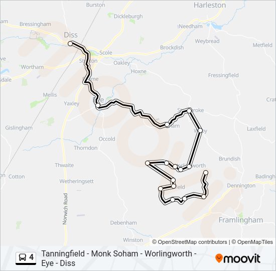 4 Bus Line Map