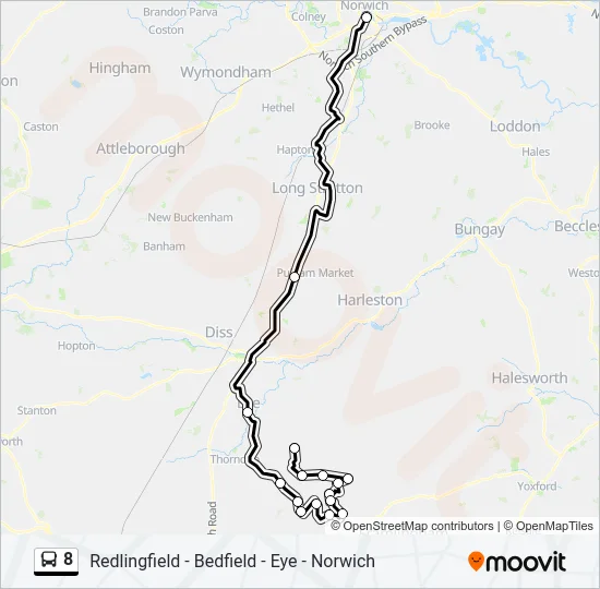 8 Bus Line Map