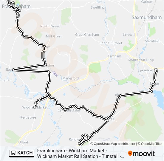 KATCH Bus Line Map
