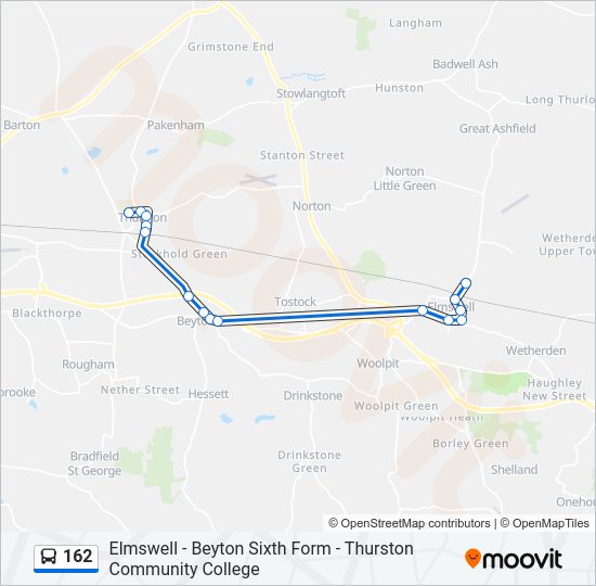 162 Bus Line Map