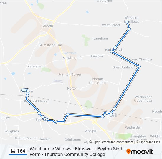 164 Bus Line Map