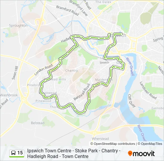 15 Bus Line Map