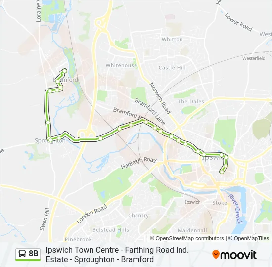 8B Bus Line Map