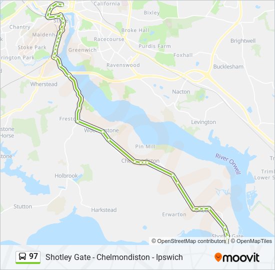 97 bus Line Map