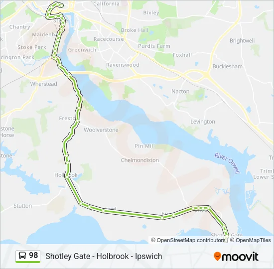 98 Bus Line Map