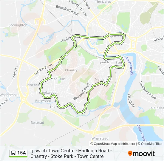 15A Bus Line Map