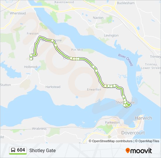 604 Bus Line Map