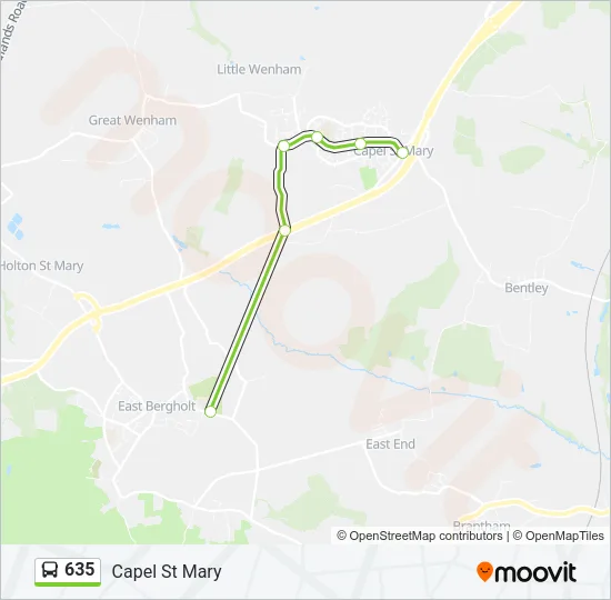 635 Bus Line Map