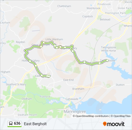 636 bus Line Map