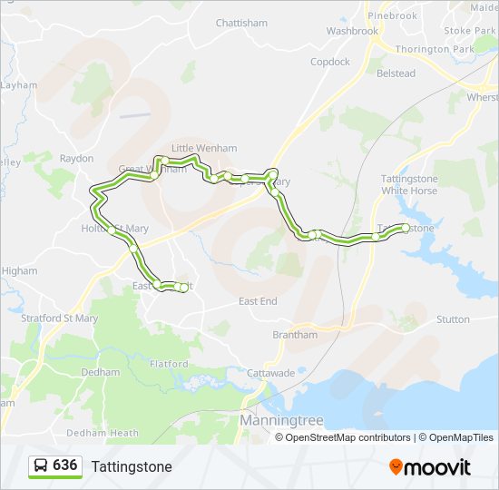 636 Bus Line Map