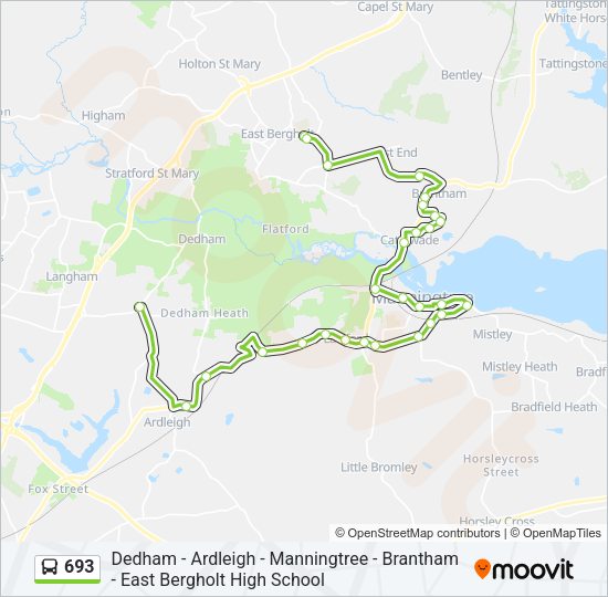 693 Bus Line Map