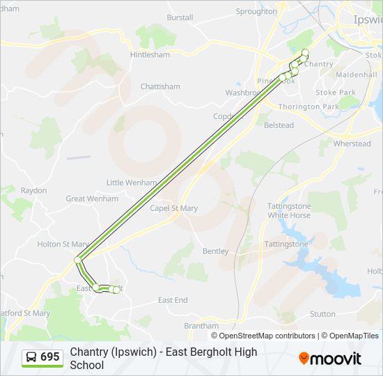 695 Bus Line Map