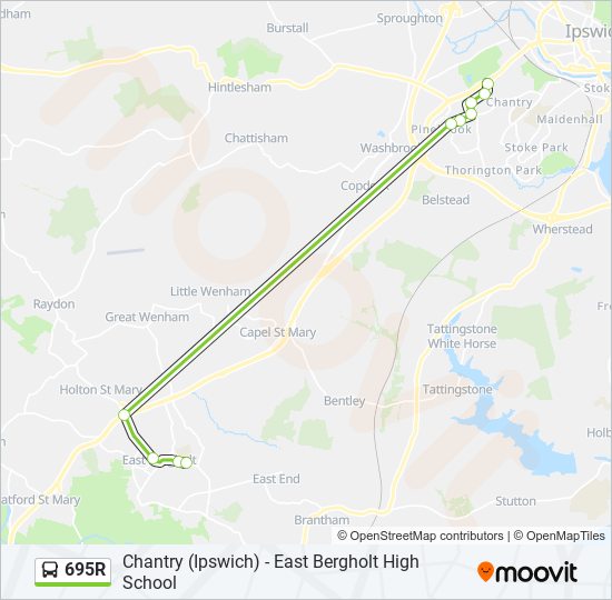 695R bus Line Map