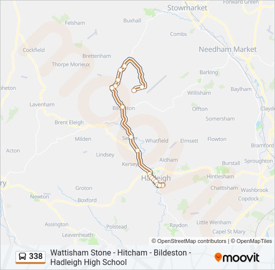 338 Bus Line Map