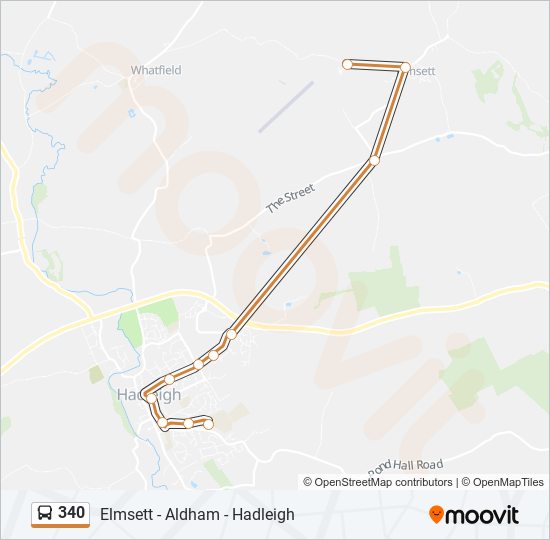 340 bus Line Map