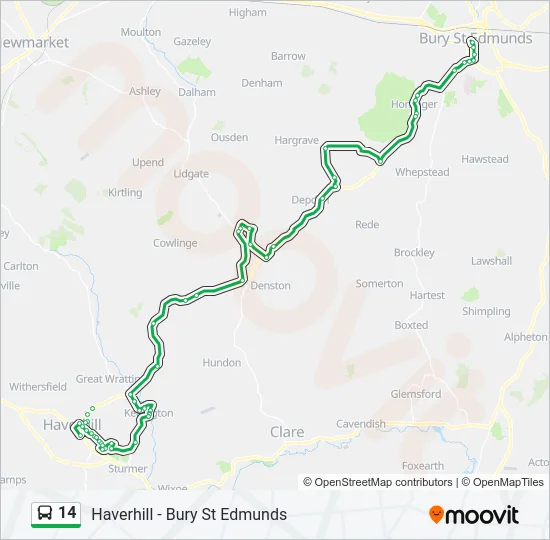 14 Bus Line Map