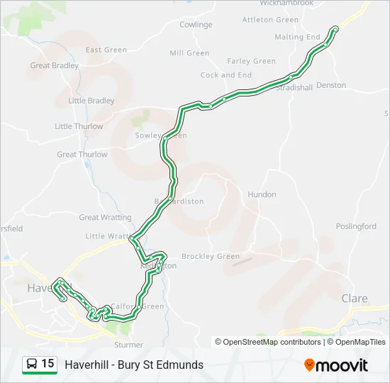 15 Bus Line Map