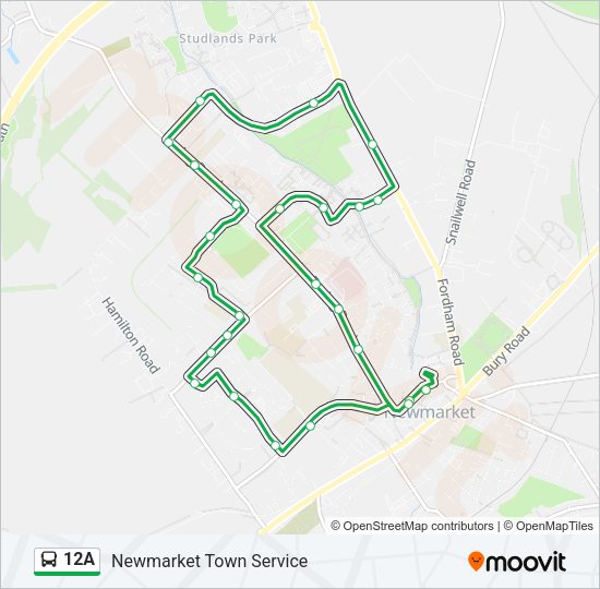 12A Bus Line Map