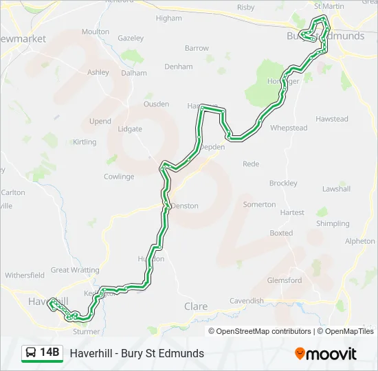 14B Bus Line Map