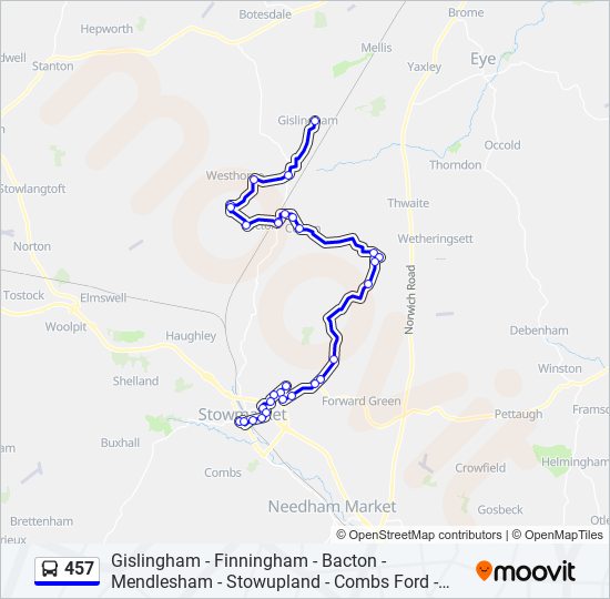 457 Bus Line Map
