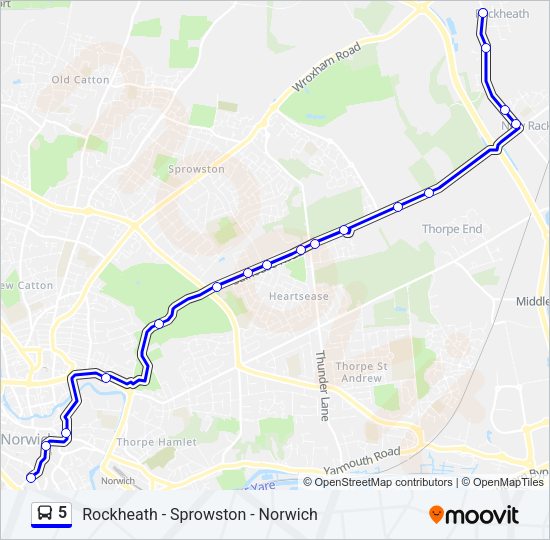 5 Bus Line Map