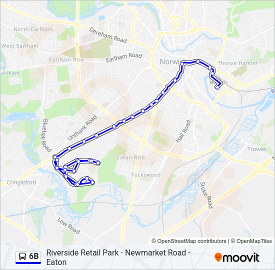 6B Bus Line Map