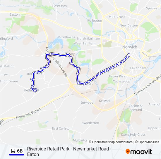 6B Bus Line Map