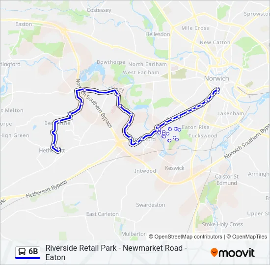 6B Bus Line Map
