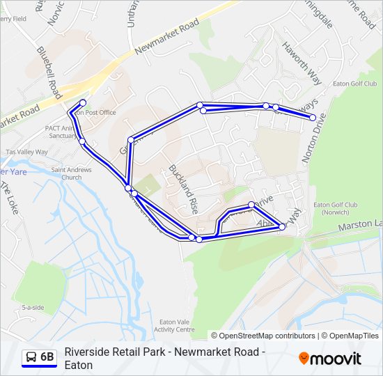 6B Bus Line Map