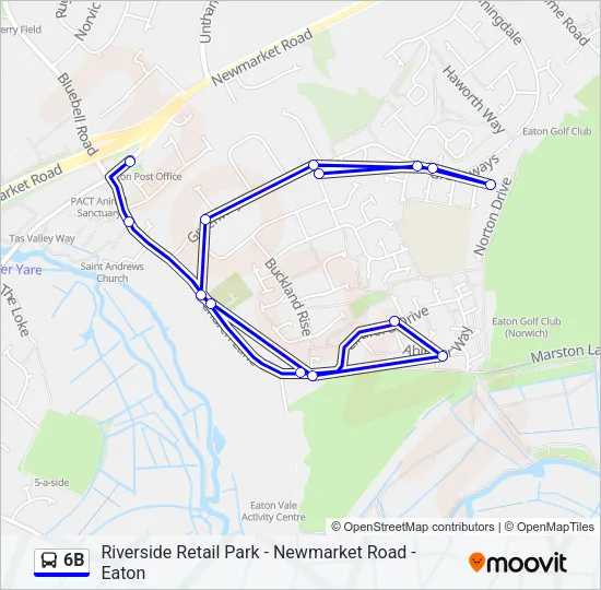 6B Bus Line Map