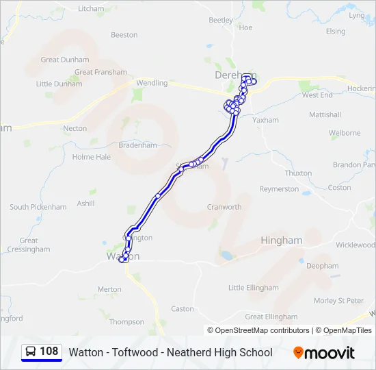 108 Bus Line Map