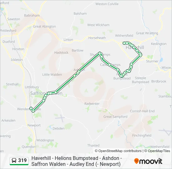319 Route: Schedules, Stops & Maps - Audley End (Updated)